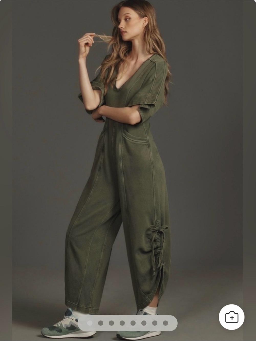 Anthropologie Daily Practice Olive Green Jumpsuit Midi